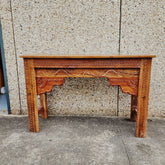 Handmade Indian Furniture Solid Hard Wood Carved Console Table